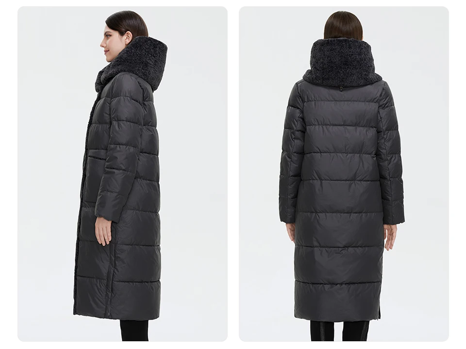 GASMAN 2022 Women's winter jacket Long fashion slim women Coat Keep warm pocket outwear Retro elegant Classic lady parka 81716