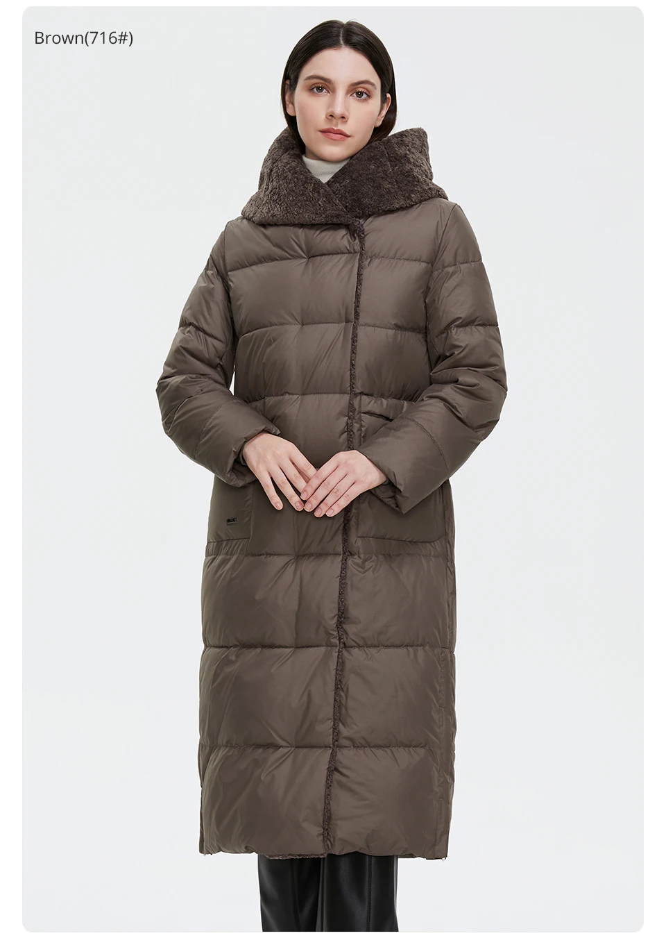 GASMAN 2022 Women's winter jacket Long fashion slim women Coat Keep warm pocket outwear Retro elegant Classic lady parka 81716