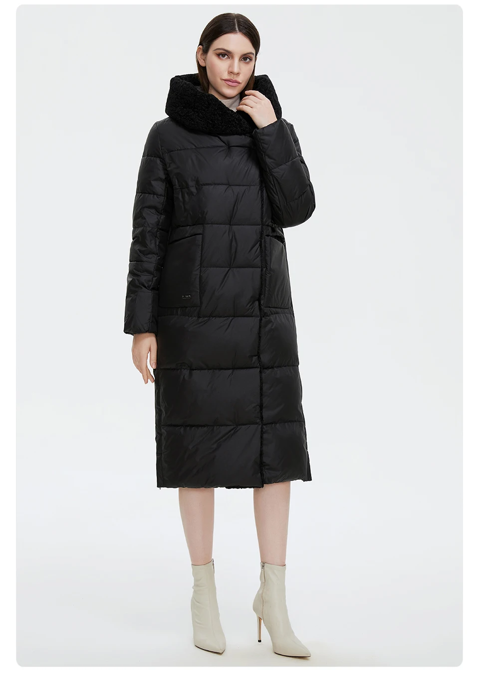 GASMAN 2022 Women's winter jacket Long fashion slim women Coat Keep warm pocket outwear Retro elegant Classic lady parka 81716