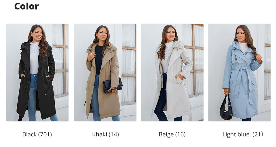 GASMAN 2023 Brand Fashion Women's spring Down jacket Autumn Women Coat Long parka women's jackets female Thin Cotton 8356