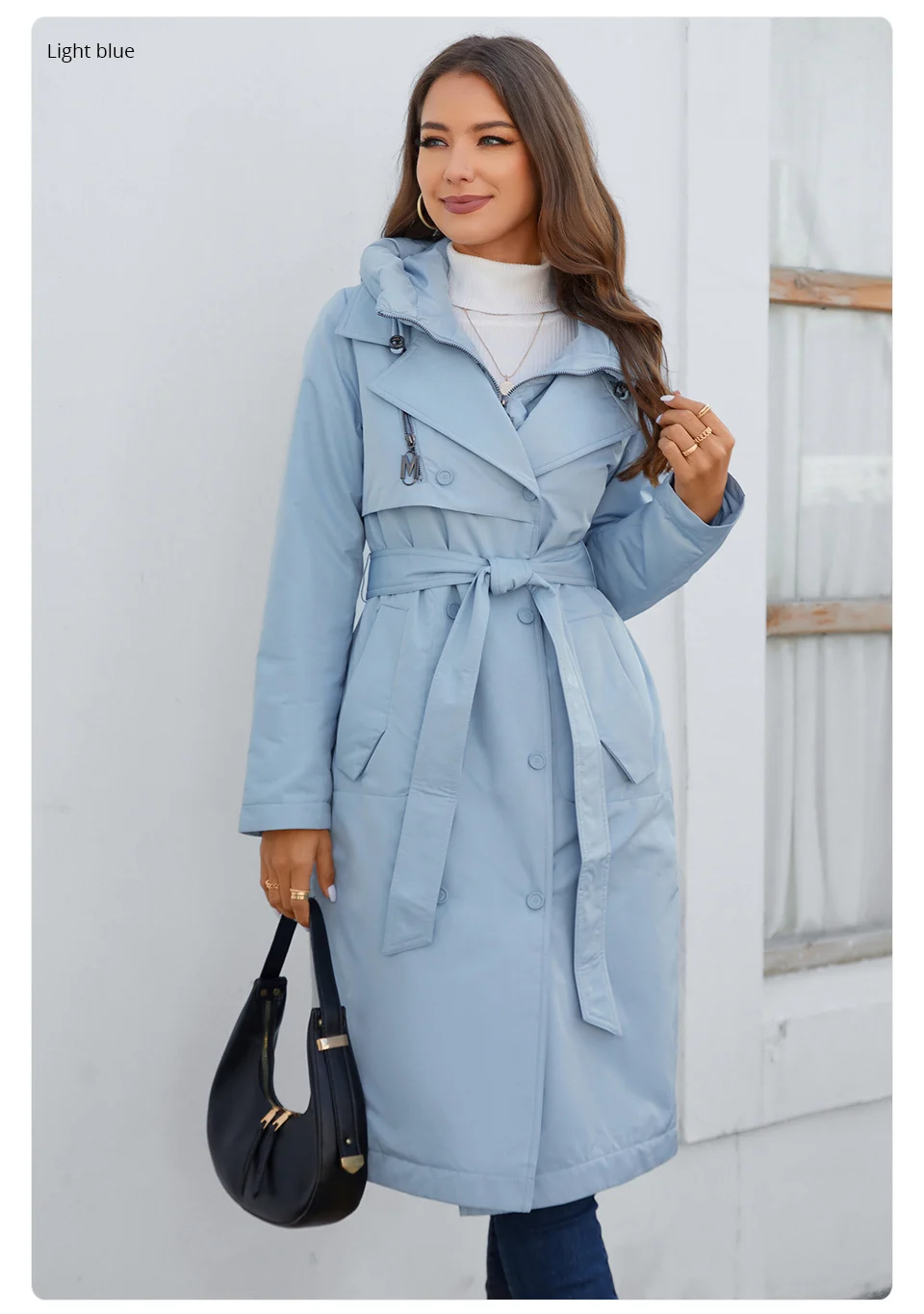 GASMAN 2023 Brand Fashion Women's spring Down jacket Autumn Women Coat Long parka women's jackets female Thin Cotton 8356