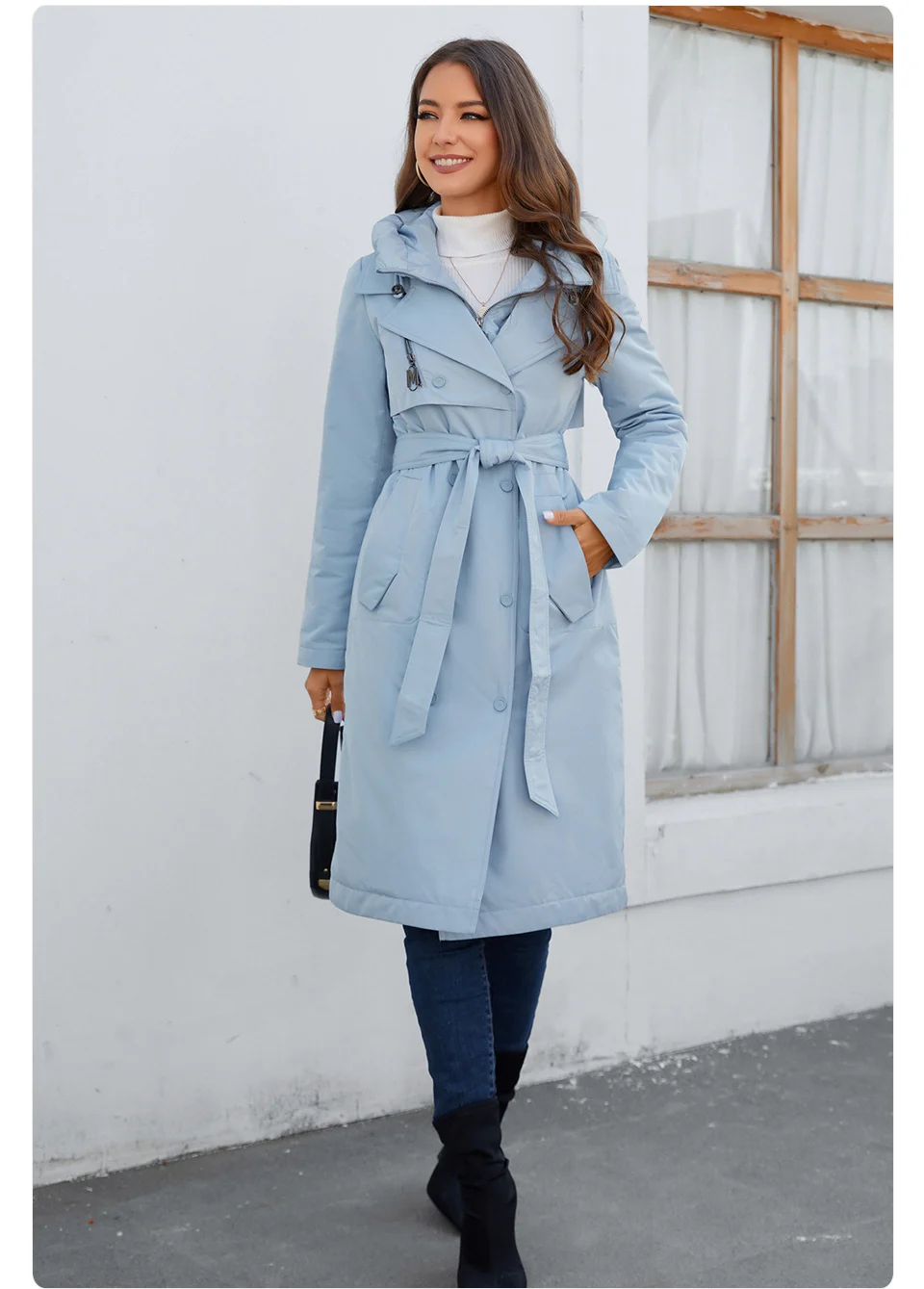 GASMAN 2023 Brand Fashion Women's spring Down jacket Autumn Women Coat Long parka women's jackets female Thin Cotton 8356