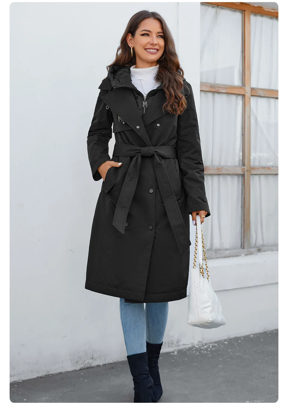GASMAN 2023 Brand Fashion Women's spring Down jacket Autumn Women Coat Long parka women's jackets female Thin Cotton 8356