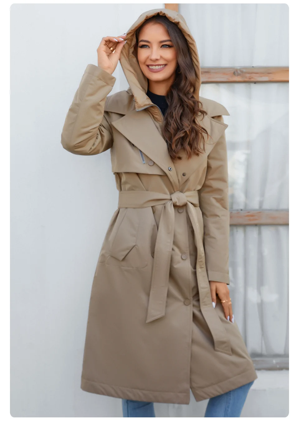GASMAN 2023 Brand Fashion Women's spring Down jacket Autumn Women Coat Long parka women's jackets female Thin Cotton 8356