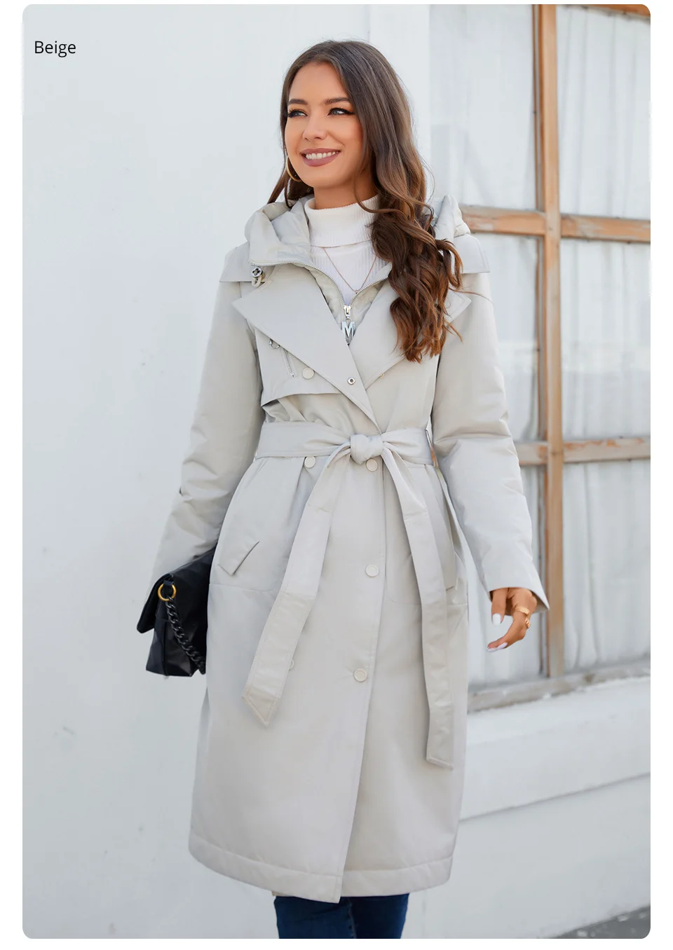 GASMAN 2023 Brand Fashion Women's spring Down jacket Autumn Women Coat Long parka women's jackets female Thin Cotton 8356