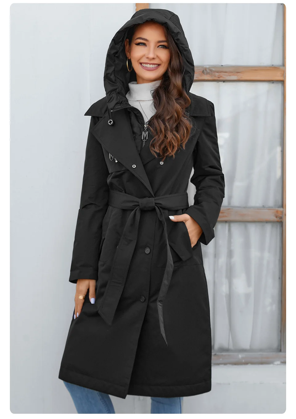 GASMAN 2023 Brand Fashion Women's spring Down jacket Autumn Women Coat Long parka women's jackets female Thin Cotton 8356