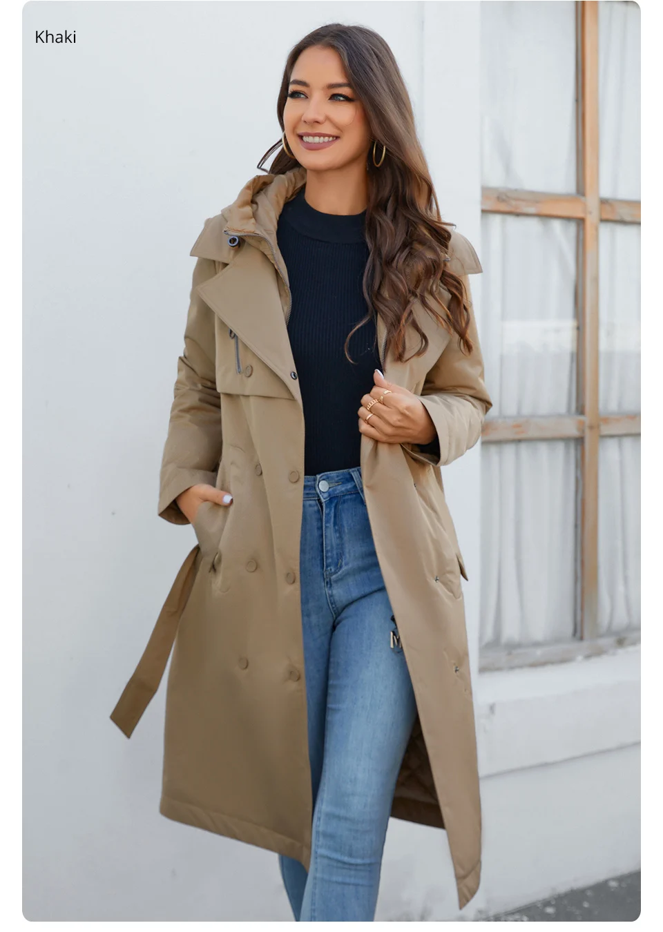 GASMAN 2023 Brand Fashion Women's spring Down jacket Autumn Women Coat Long parka women's jackets female Thin Cotton 8356