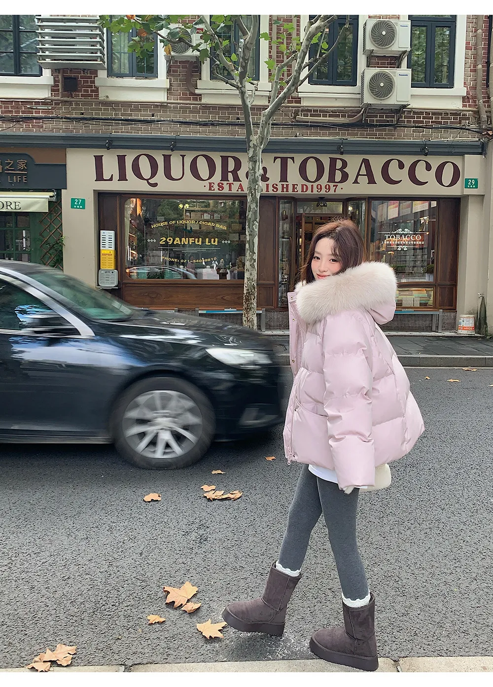 Women/Winter/Puffer/Jacket/With/Faux/Fur/Hood/Loose/Short/Padded/Coat/Zip/Up/Warm/Parka/Casual/Streetwear/Female/Outerwear