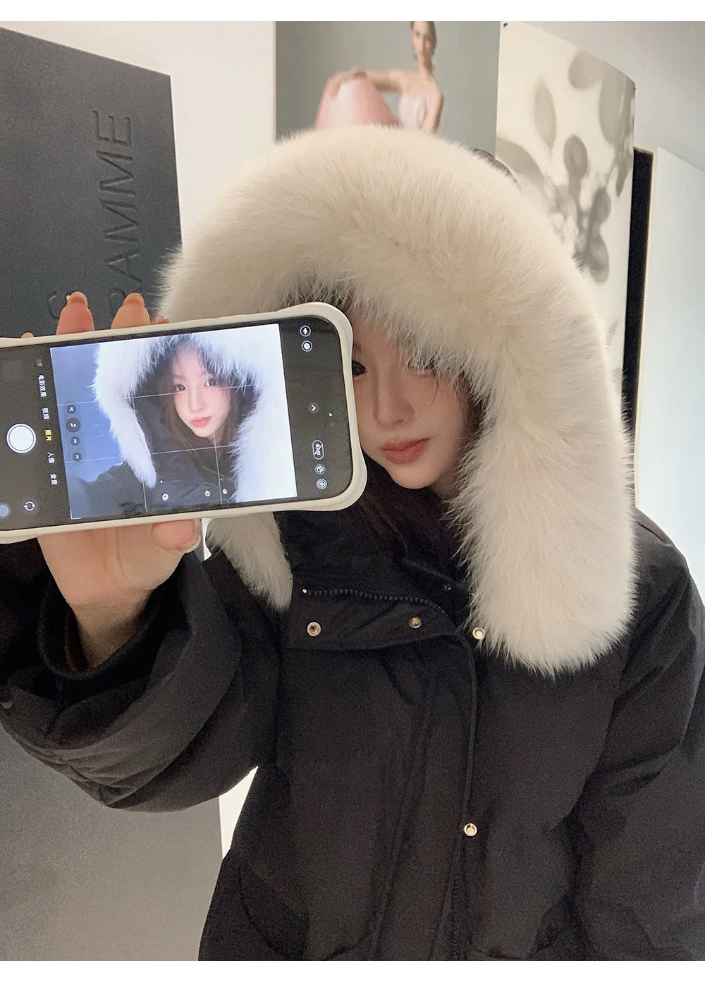 Women/Winter/Puffer/Jacket/With/Faux/Fur/Hood/Loose/Short/Padded/Coat/Zip/Up/Warm/Parka/Casual/Streetwear/Female/Outerwear