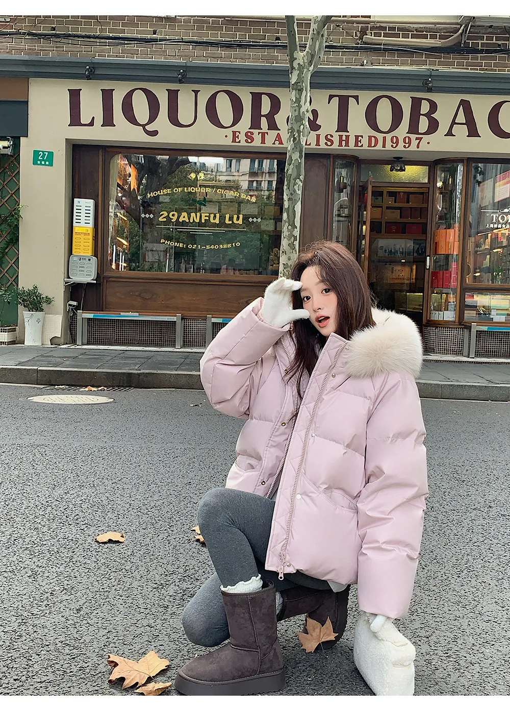 Women/Winter/Puffer/Jacket/With/Faux/Fur/Hood/Loose/Short/Padded/Coat/Zip/Up/Warm/Parka/Casual/Streetwear/Female/Outerwear