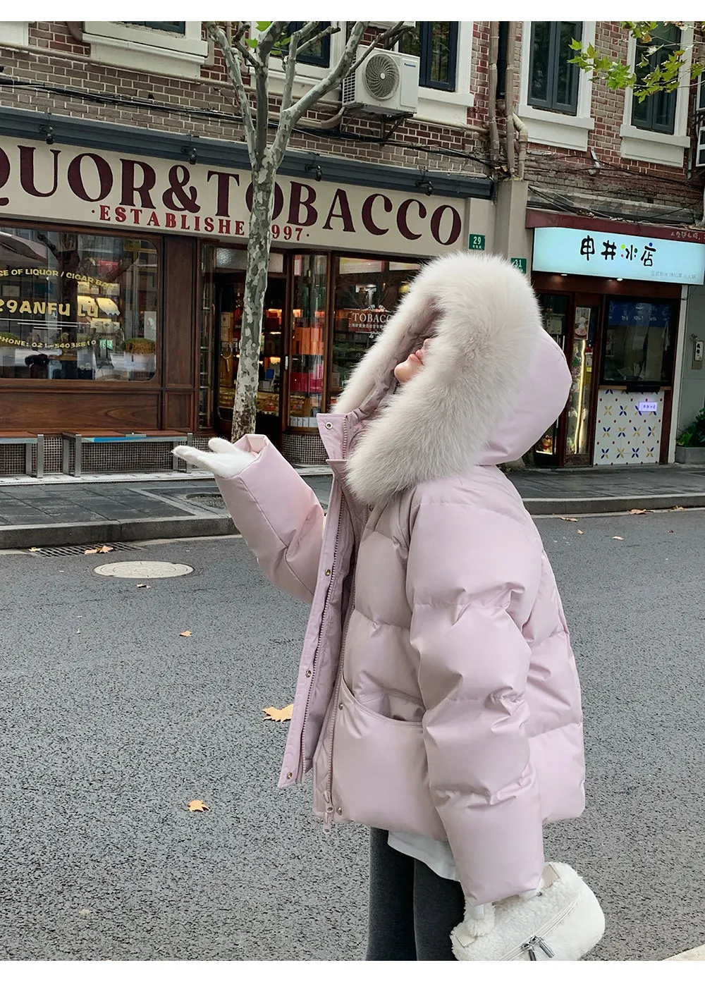 Women/Winter/Puffer/Jacket/With/Faux/Fur/Hood/Loose/Short/Padded/Coat/Zip/Up/Warm/Parka/Casual/Streetwear/Female/Outerwear