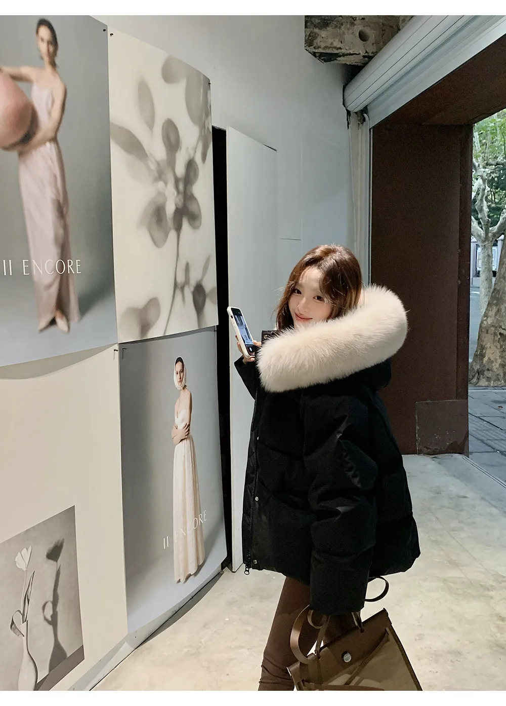 Women/Winter/Puffer/Jacket/With/Faux/Fur/Hood/Loose/Short/Padded/Coat/Zip/Up/Warm/Parka/Casual/Streetwear/Female/Outerwear