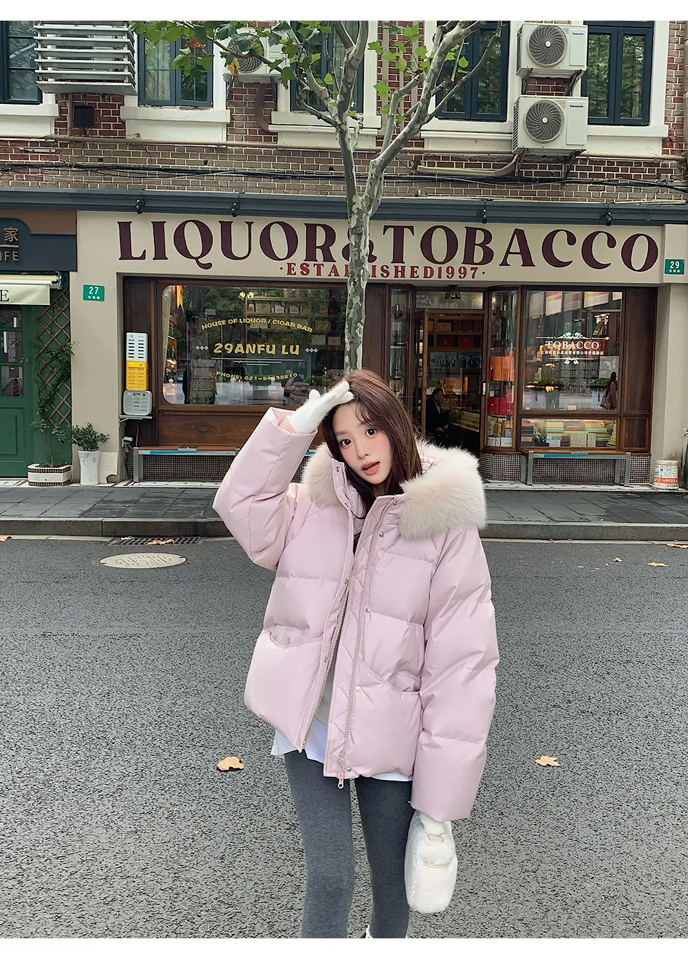 Women/Winter/Puffer/Jacket/With/Faux/Fur/Hood/Loose/Short/Padded/Coat/Zip/Up/Warm/Parka/Casual/Streetwear/Female/Outerwear