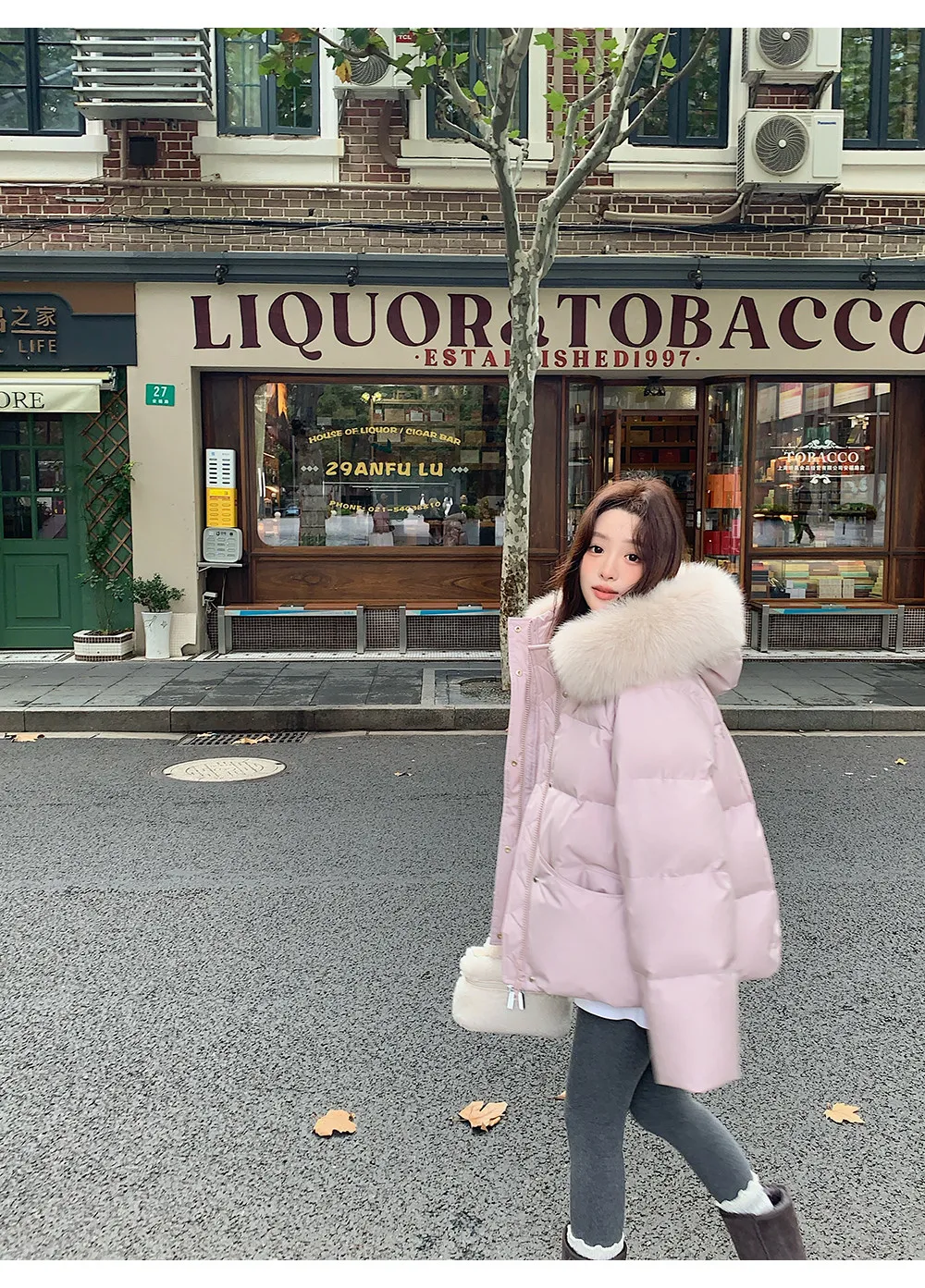 Women/Winter/Puffer/Jacket/With/Faux/Fur/Hood/Loose/Short/Padded/Coat/Zip/Up/Warm/Parka/Casual/Streetwear/Female/Outerwear