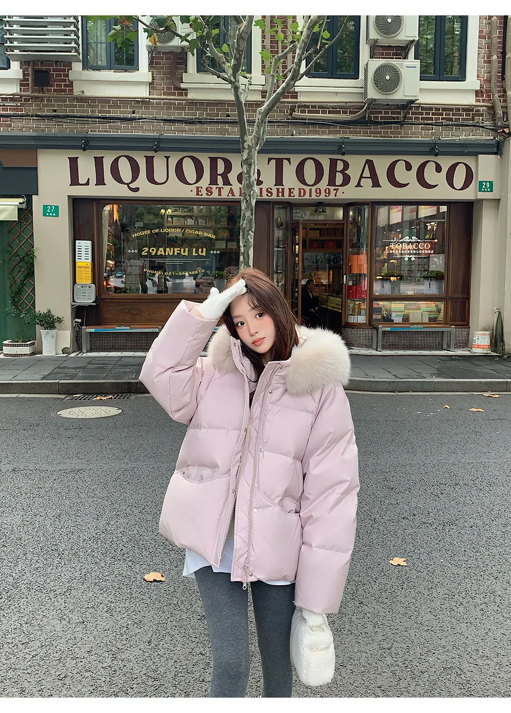 Women/Winter/Puffer/Jacket/With/Faux/Fur/Hood/Loose/Short/Padded/Coat/Zip/Up/Warm/Parka/Casual/Streetwear/Female/Outerwear