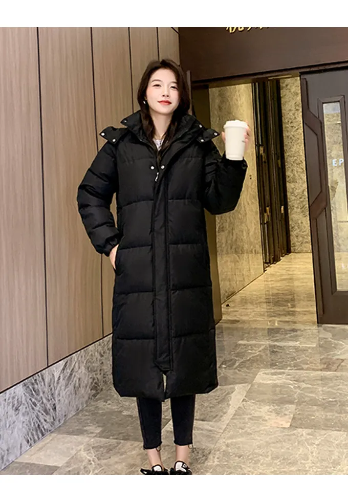 2026 New Women Cotton Padded Jacket Hooded Outwear Women Winter Warm Thick Cotton Coat Korean Loose Long Parkas Coat