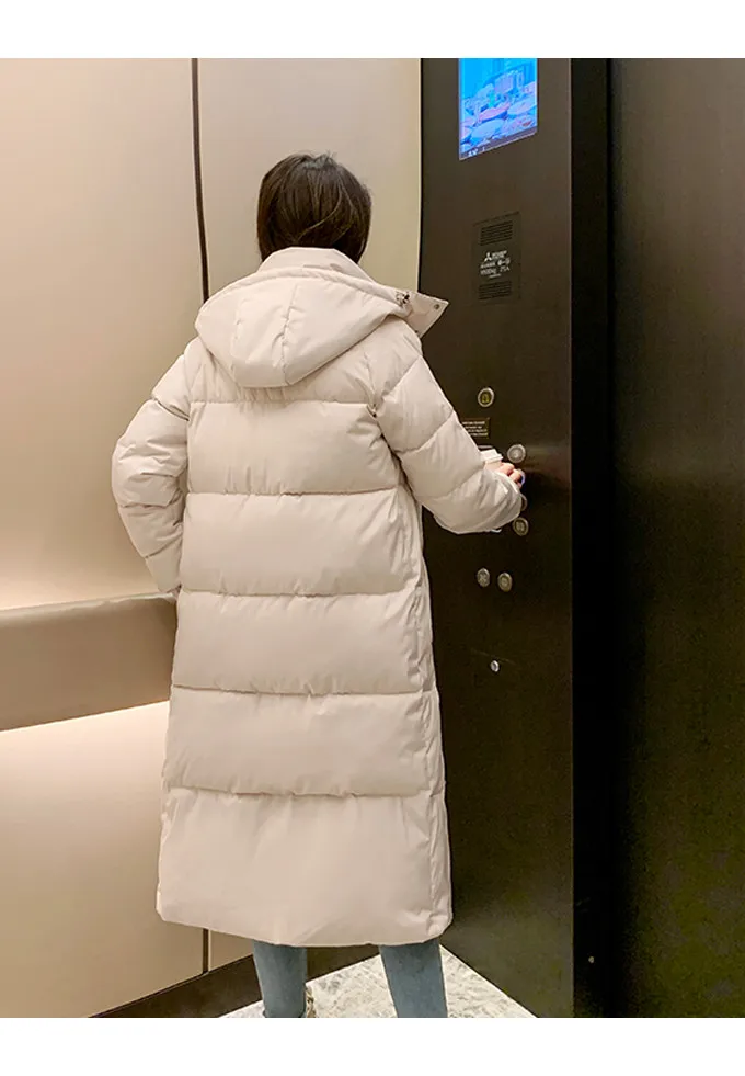 2026 New Women Cotton Padded Jacket Hooded Outwear Women Winter Warm Thick Cotton Coat Korean Loose Long Parkas Coat