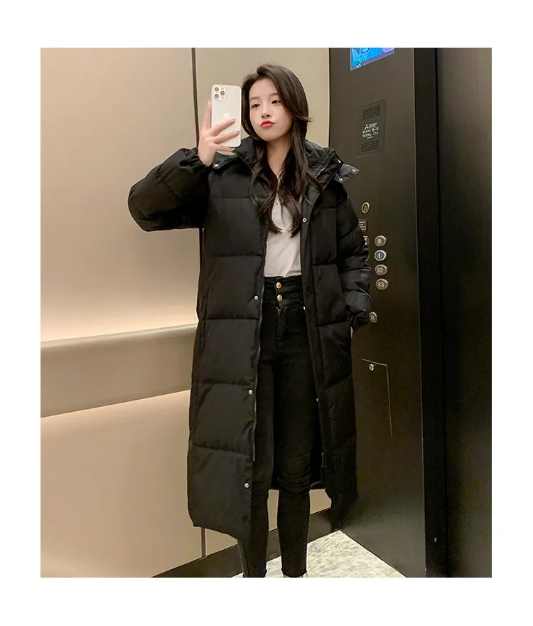 2026 New Women Cotton Padded Jacket Hooded Outwear Women Winter Warm Thick Cotton Coat Korean Loose Long Parkas Coat