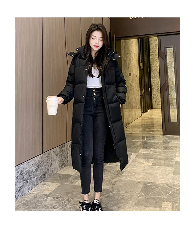 2026 New Women Cotton Padded Jacket Hooded Outwear Women Winter Warm Thick Cotton Coat Korean Loose Long Parkas Coat