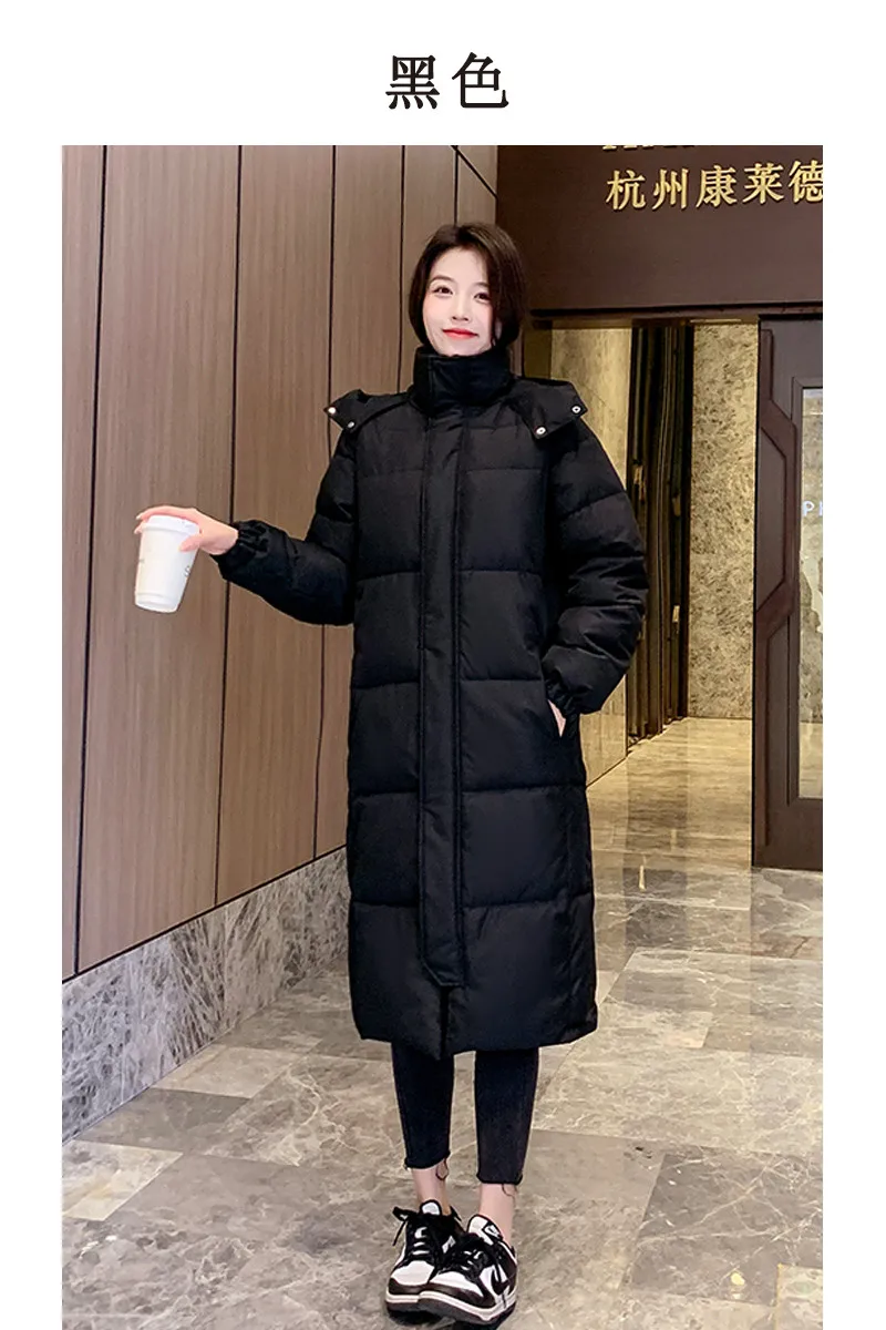 2026 New Women Cotton Padded Jacket Hooded Outwear Women Winter Warm Thick Cotton Coat Korean Loose Long Parkas Coat
