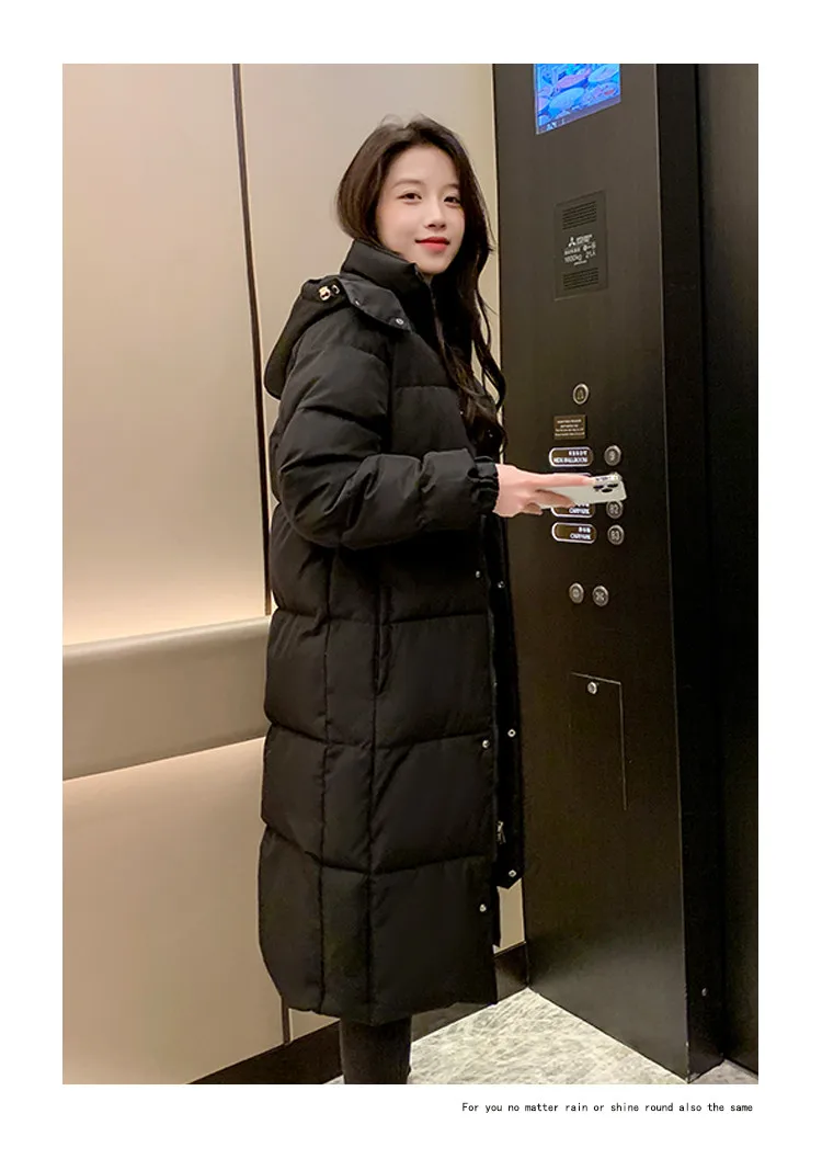 2026 New Women Cotton Padded Jacket Hooded Outwear Women Winter Warm Thick Cotton Coat Korean Loose Long Parkas Coat