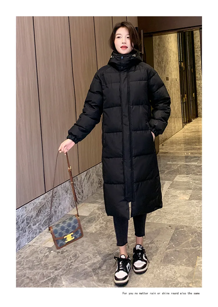 2026 New Women Cotton Padded Jacket Hooded Outwear Women Winter Warm Thick Cotton Coat Korean Loose Long Parkas Coat