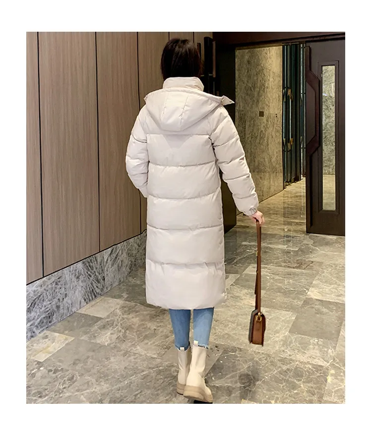 2026 New Women Cotton Padded Jacket Hooded Outwear Women Winter Warm Thick Cotton Coat Korean Loose Long Parkas Coat