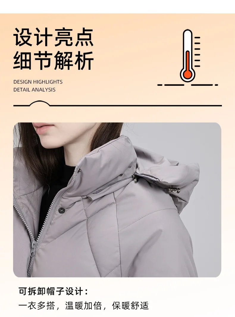 Warm Quilted Puffer Coat Women Hooded Belted Waist Elastic Cuff Zip Closure Autumn Winter Cotton Jackets Chic New Outerwear