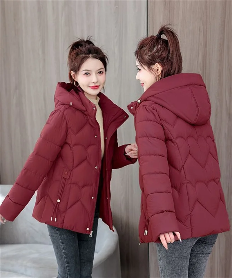2025 new cotton-padded women short Korean version of loose  cotton-padded women winter coat