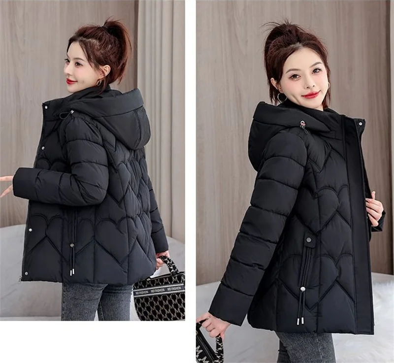 2025 new cotton-padded women short Korean version of loose  cotton-padded women winter coat