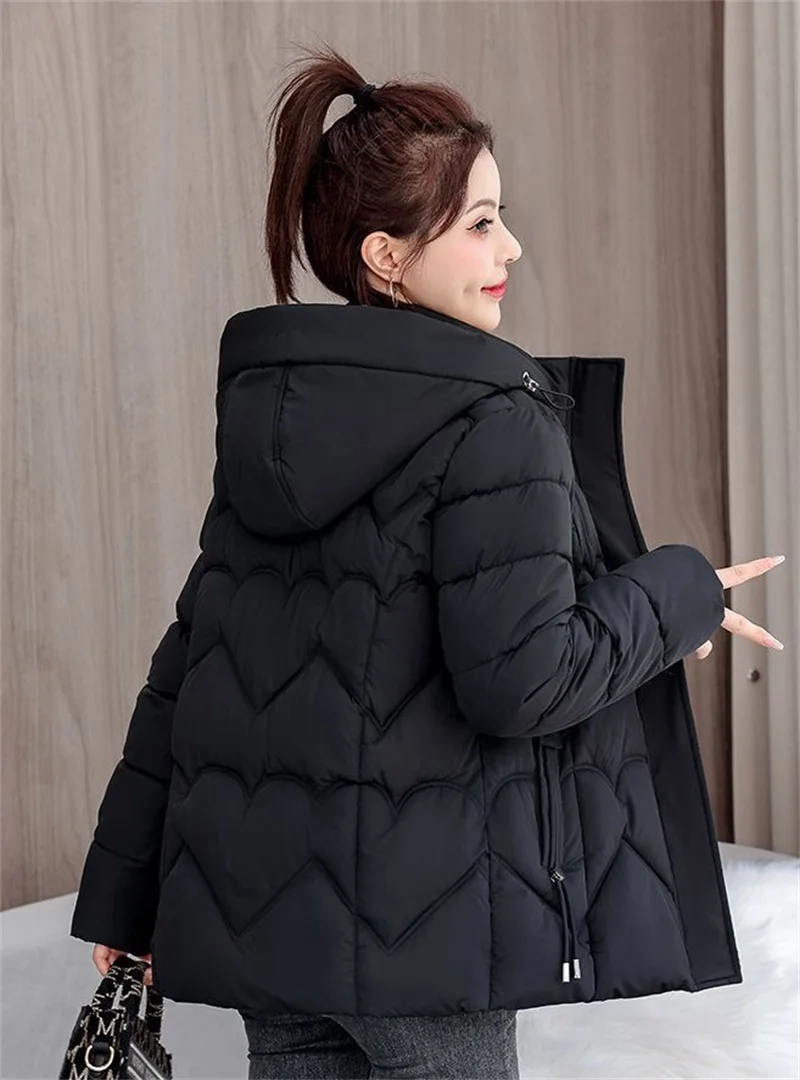 2025 new cotton-padded women short Korean version of loose  cotton-padded women winter coat