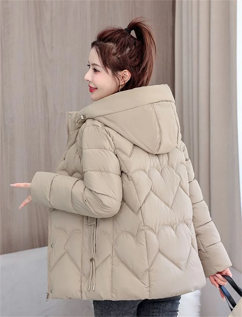 2025 new cotton-padded women short Korean version of loose  cotton-padded women winter coat