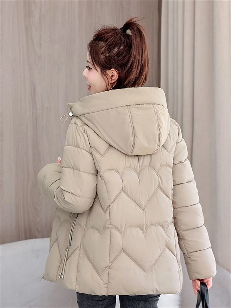 2025 new cotton-padded women short Korean version of loose  cotton-padded women winter coat