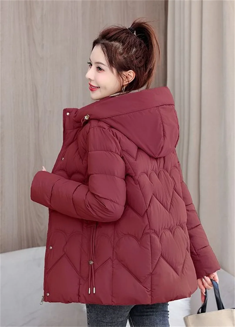 2025 new cotton-padded women short Korean version of loose  cotton-padded women winter coat