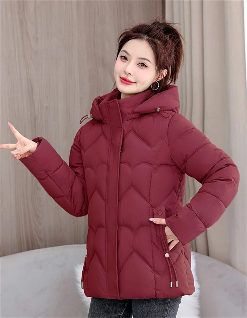 2025 new cotton-padded women short Korean version of loose  cotton-padded women winter coat