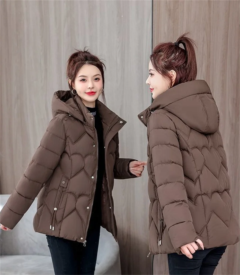 2025 new cotton-padded women short Korean version of loose  cotton-padded women winter coat