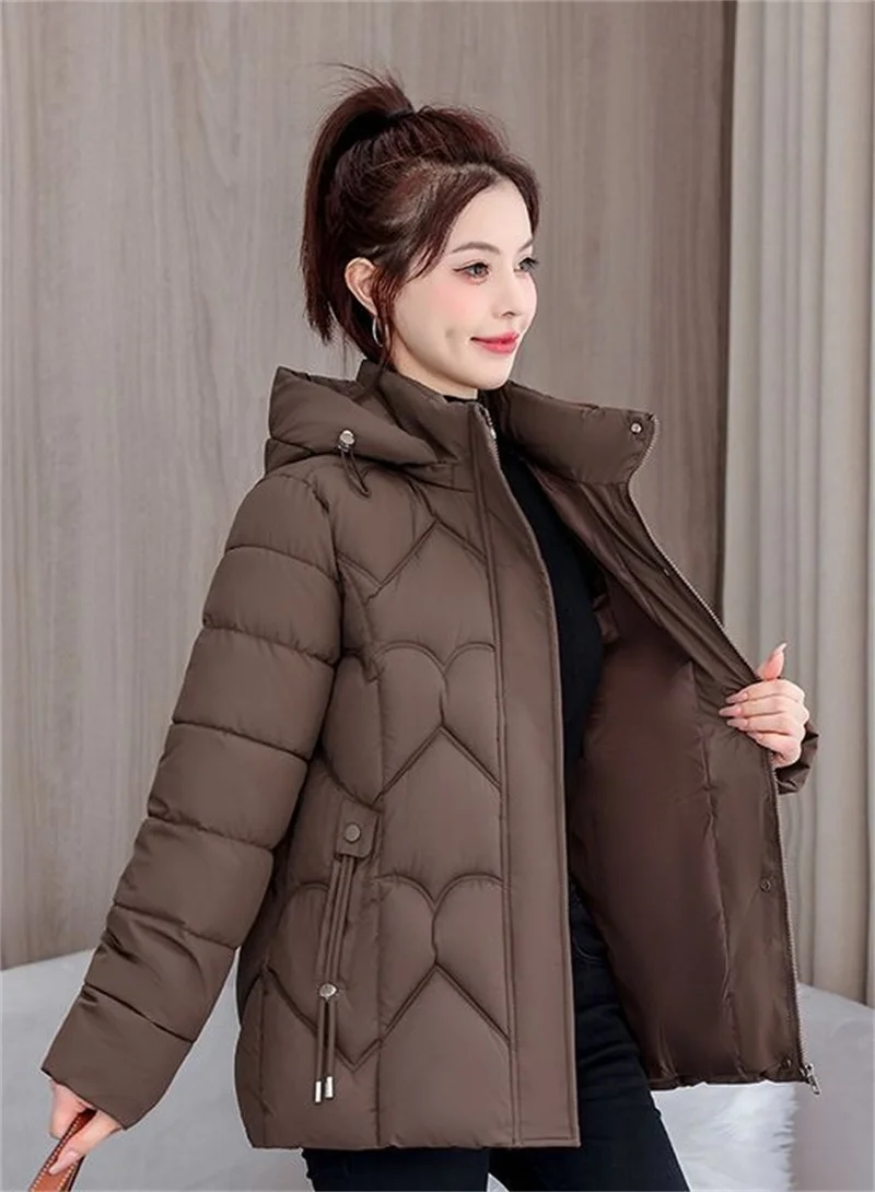 2025 new cotton-padded women short Korean version of loose  cotton-padded women winter coat