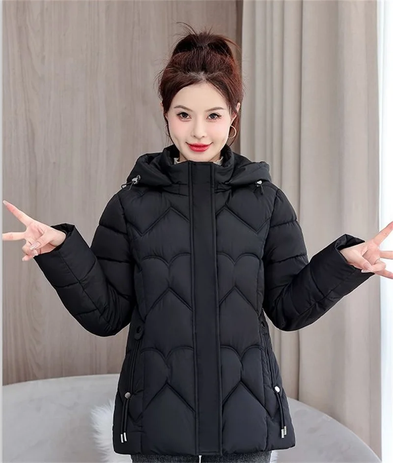 2025 new cotton-padded women short Korean version of loose  cotton-padded women winter coat