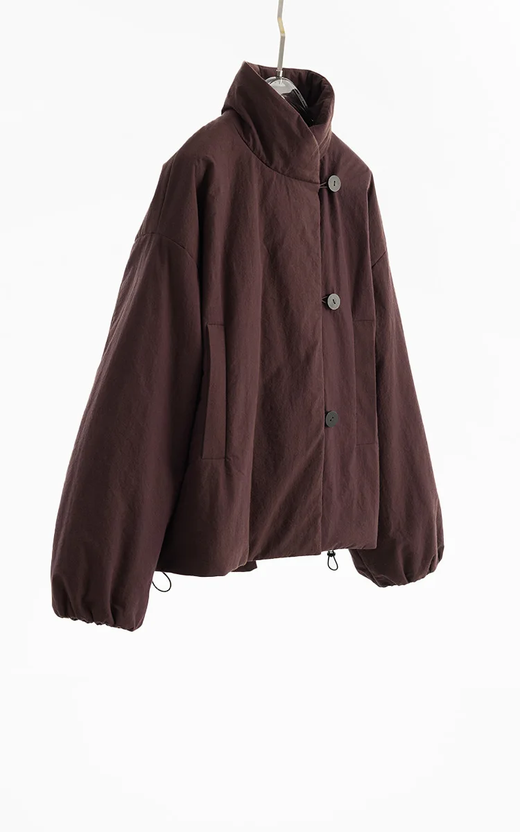 3m Thinsulate Cotton~New Chinese-Style Asymmetrical Cotton Jacket, Niche Stand-Collar Cotton Coat, Women's Winter New Product