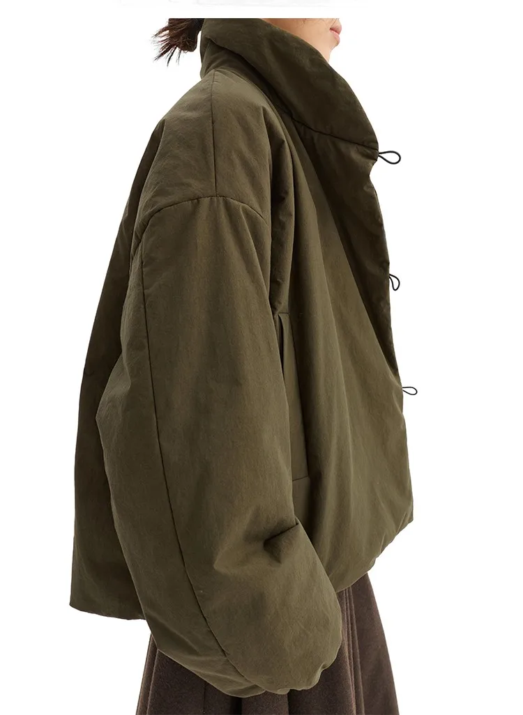 3m Thinsulate Cotton~New Chinese-Style Asymmetrical Cotton Jacket, Niche Stand-Collar Cotton Coat, Women's Winter New Product
