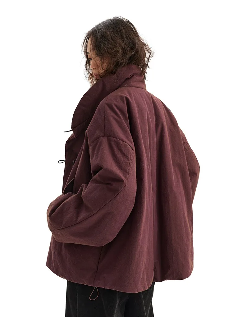 3m Thinsulate Cotton~New Chinese-Style Asymmetrical Cotton Jacket, Niche Stand-Collar Cotton Coat, Women's Winter New Product