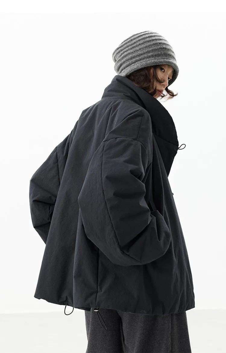3m Thinsulate Cotton~New Chinese-Style Asymmetrical Cotton Jacket, Niche Stand-Collar Cotton Coat, Women's Winter New Product