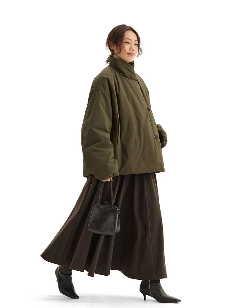 3m Thinsulate Cotton~New Chinese-Style Asymmetrical Cotton Jacket, Niche Stand-Collar Cotton Coat, Women's Winter New Product