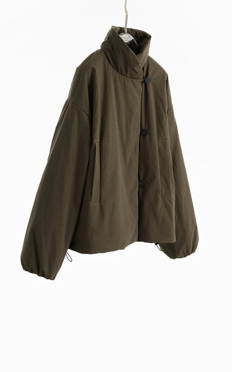 3m Thinsulate Cotton~New Chinese-Style Asymmetrical Cotton Jacket, Niche Stand-Collar Cotton Coat, Women's Winter New Product
