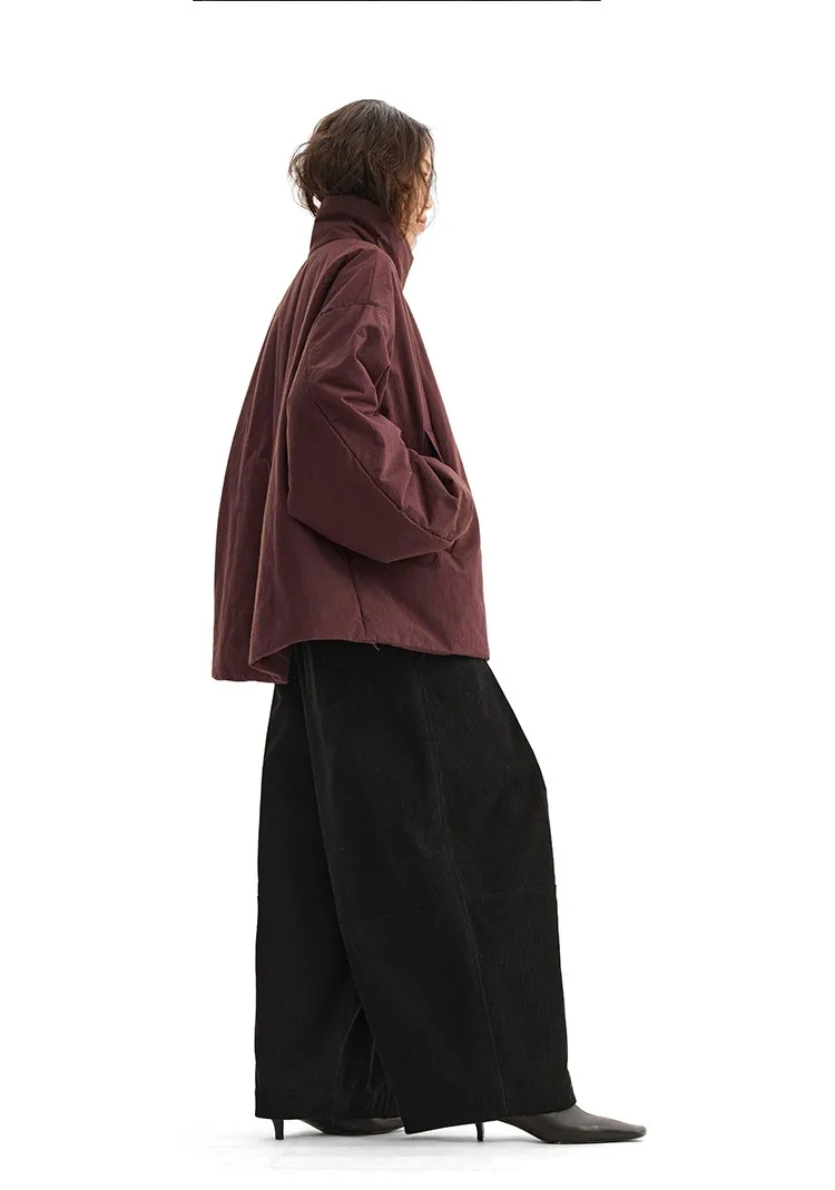 3m Thinsulate Cotton~New Chinese-Style Asymmetrical Cotton Jacket, Niche Stand-Collar Cotton Coat, Women's Winter New Product