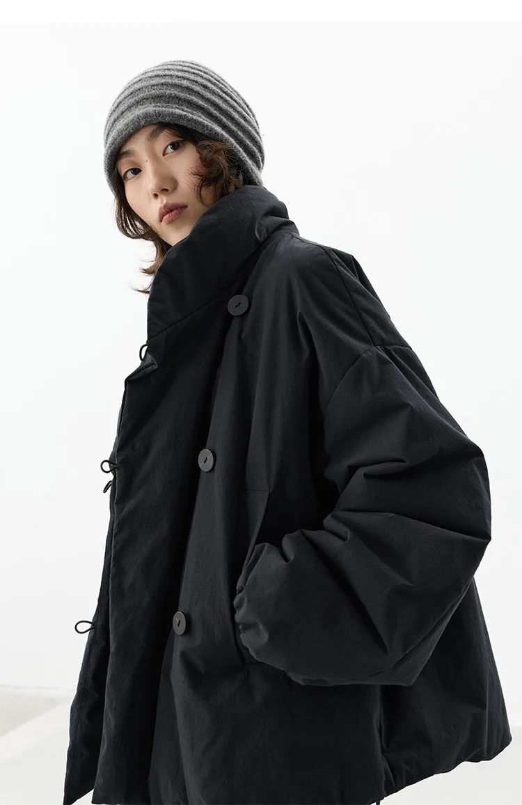 3m Thinsulate Cotton~New Chinese-Style Asymmetrical Cotton Jacket, Niche Stand-Collar Cotton Coat, Women's Winter New Product