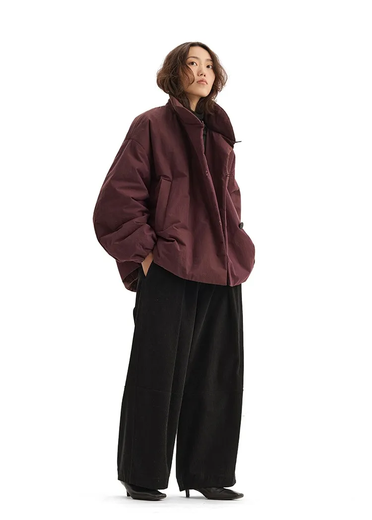 3m Thinsulate Cotton~New Chinese-Style Asymmetrical Cotton Jacket, Niche Stand-Collar Cotton Coat, Women's Winter New Product