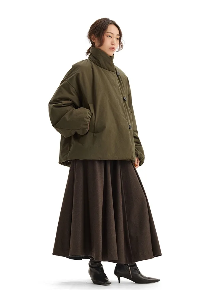 3m Thinsulate Cotton~New Chinese-Style Asymmetrical Cotton Jacket, Niche Stand-Collar Cotton Coat, Women's Winter New Product