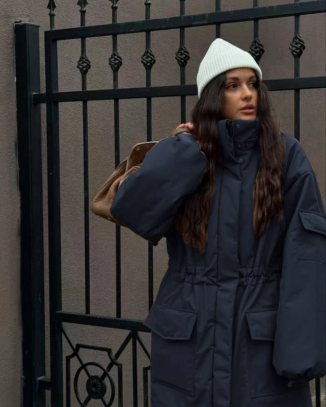 2025 Women Winter 300g/m Super Think Warm parka oversized long coat