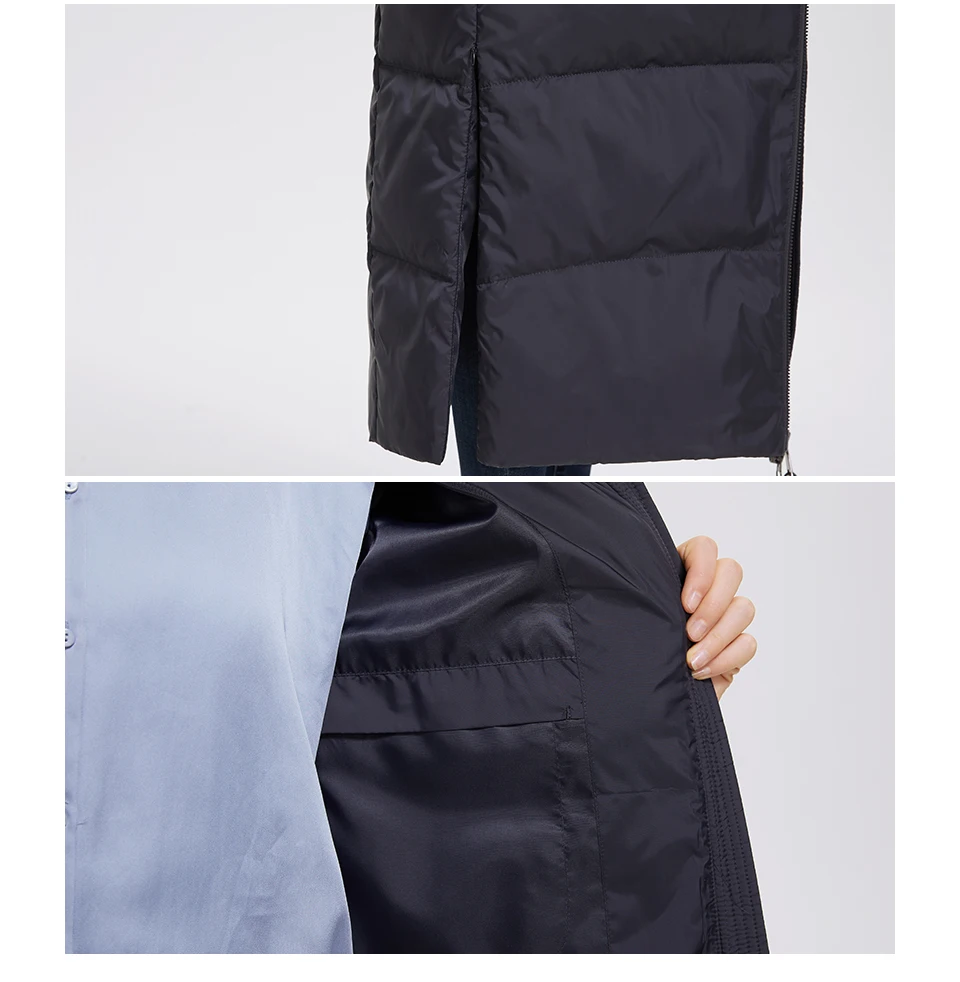 MIEGOFCE Super Long Cotton Parka Women Stand Collar Zipper Windproof Warm Winter Coat Casual Daily Outerwear D21679